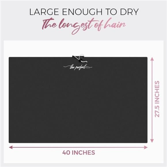 Microfiber Hair Towel Wrap for Women - Gift and Travel - Smooth like Silk - Picture 3 of 7